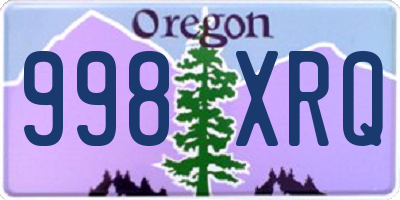 OR license plate 998XRQ