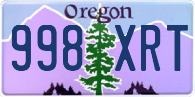 OR license plate 998XRT