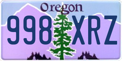 OR license plate 998XRZ