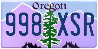 OR license plate 998XSR