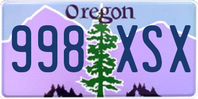 OR license plate 998XSX