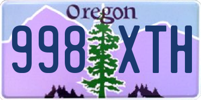 OR license plate 998XTH