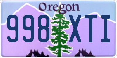 OR license plate 998XTI