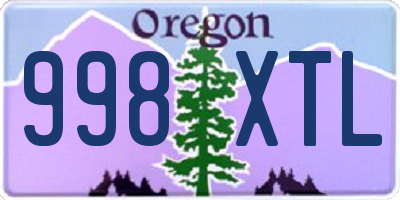 OR license plate 998XTL