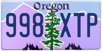 OR license plate 998XTP