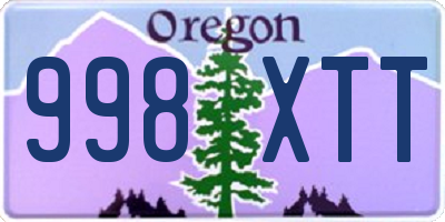 OR license plate 998XTT