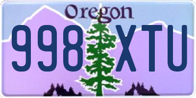 OR license plate 998XTU