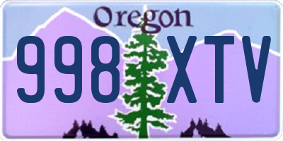 OR license plate 998XTV