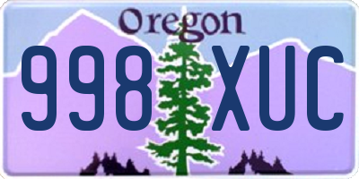 OR license plate 998XUC