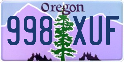 OR license plate 998XUF