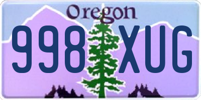 OR license plate 998XUG