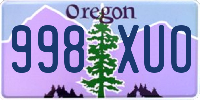 OR license plate 998XUO