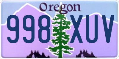 OR license plate 998XUV