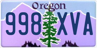OR license plate 998XVA