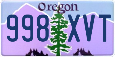 OR license plate 998XVT