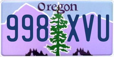 OR license plate 998XVU