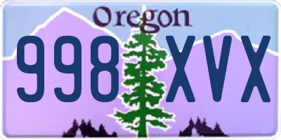 OR license plate 998XVX