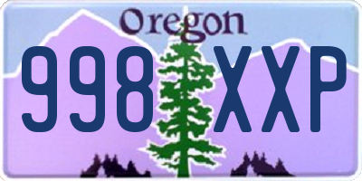 OR license plate 998XXP