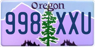 OR license plate 998XXU