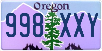 OR license plate 998XXY