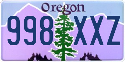 OR license plate 998XXZ