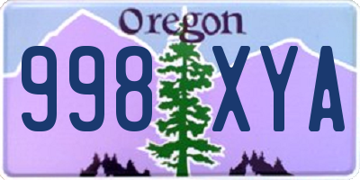 OR license plate 998XYA