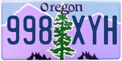 OR license plate 998XYH