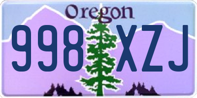OR license plate 998XZJ