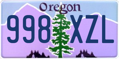 OR license plate 998XZL