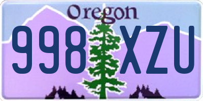 OR license plate 998XZU