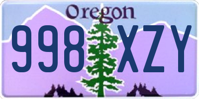 OR license plate 998XZY