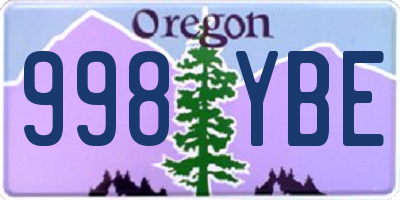 OR license plate 998YBE