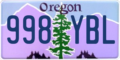 OR license plate 998YBL