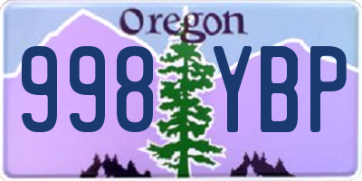 OR license plate 998YBP
