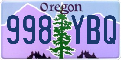 OR license plate 998YBQ