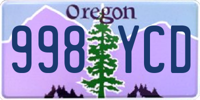 OR license plate 998YCD