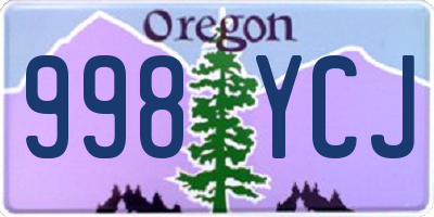 OR license plate 998YCJ