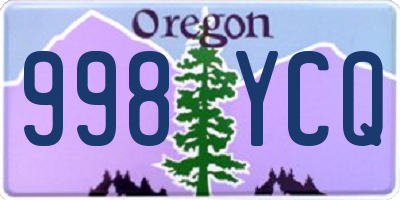 OR license plate 998YCQ