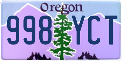 OR license plate 998YCT