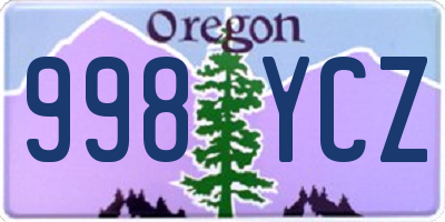 OR license plate 998YCZ