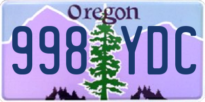 OR license plate 998YDC