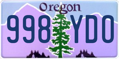 OR license plate 998YDO