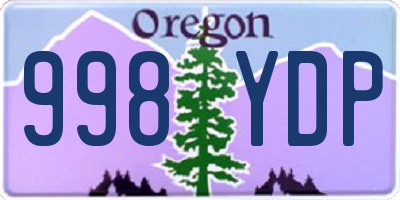 OR license plate 998YDP