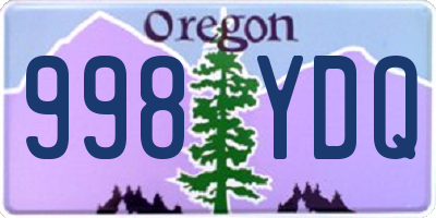 OR license plate 998YDQ