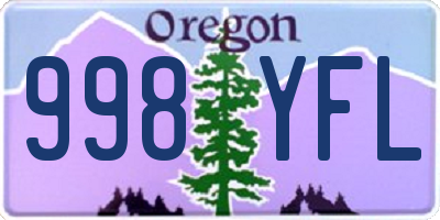 OR license plate 998YFL