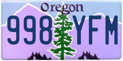 OR license plate 998YFM