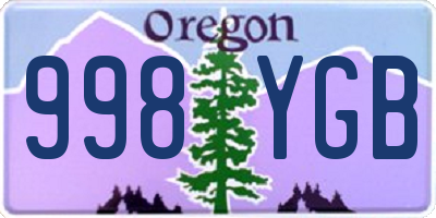 OR license plate 998YGB
