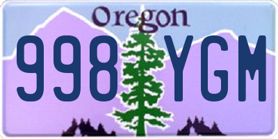 OR license plate 998YGM