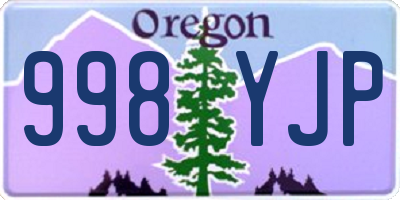 OR license plate 998YJP