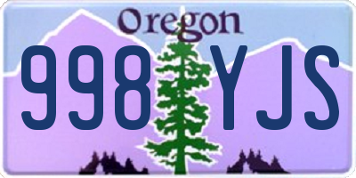 OR license plate 998YJS